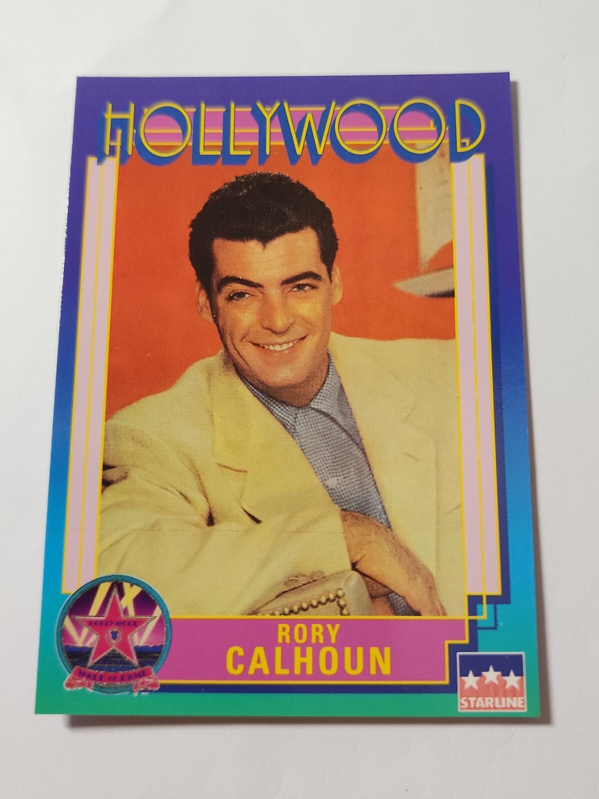 Rory Calhoun Hollywood Walk of Fame Card # 64 Starline Vintage 1991 NM 