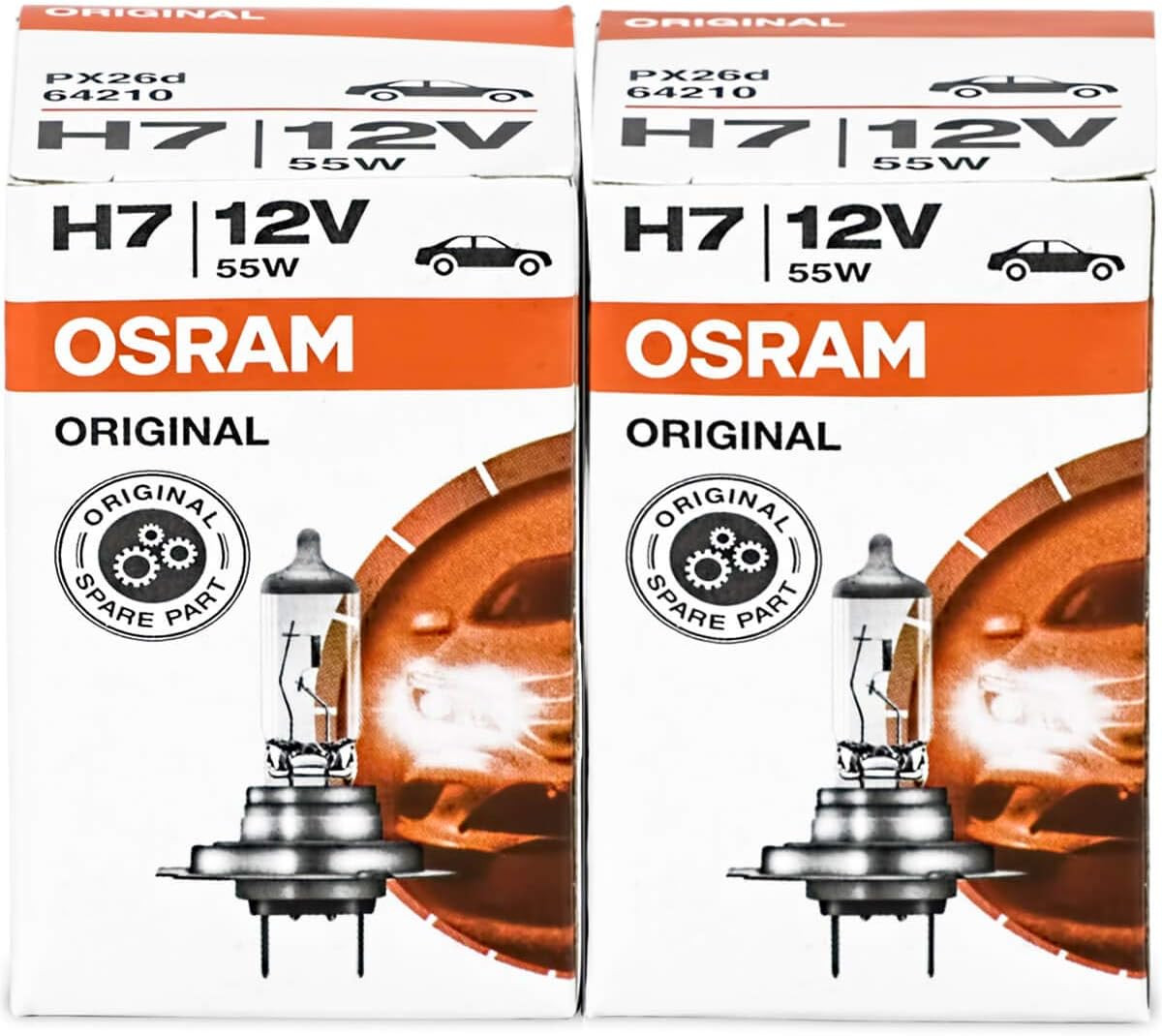 ORIGINAL LINE H7, Lampade per Fari Alogene, 55W, Px26D, Confezione Da 2
