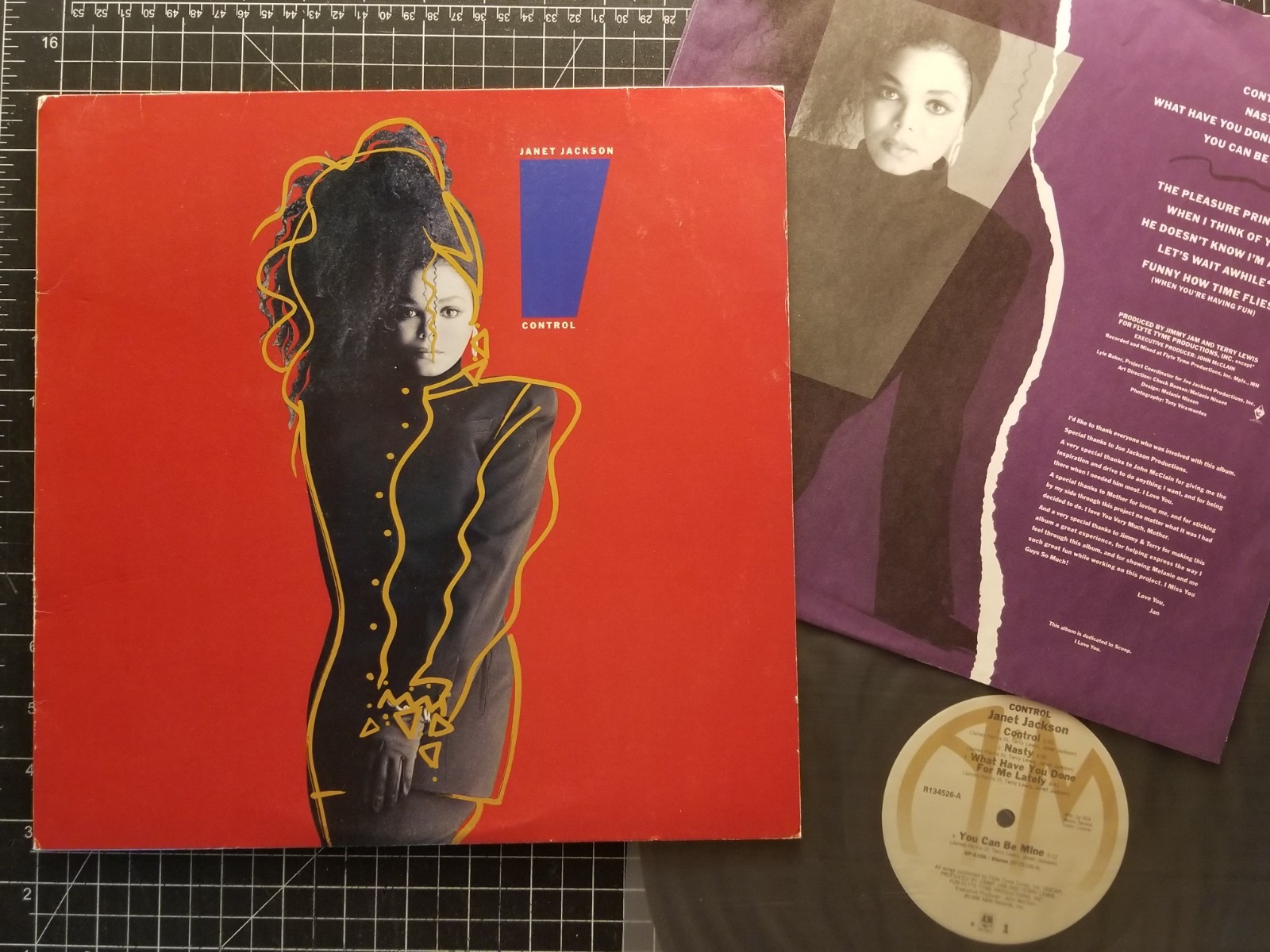 JANET JACKSON Control LP 1986 VG+ 1ST PRESS w/ INNER When I Think Of You NASTY