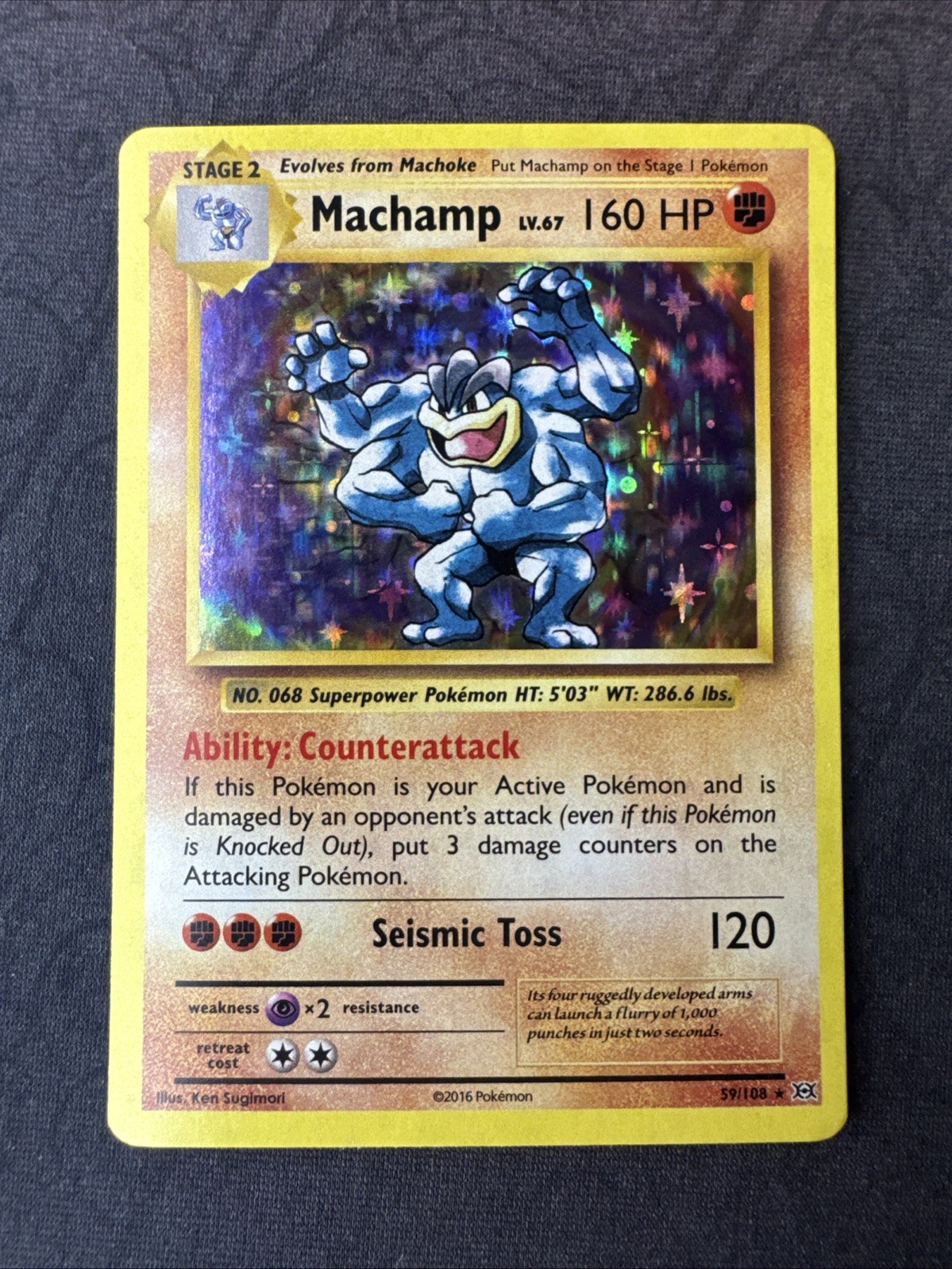 Machamp 59/108 Evoluzioni Holo XY Pokemon MJ