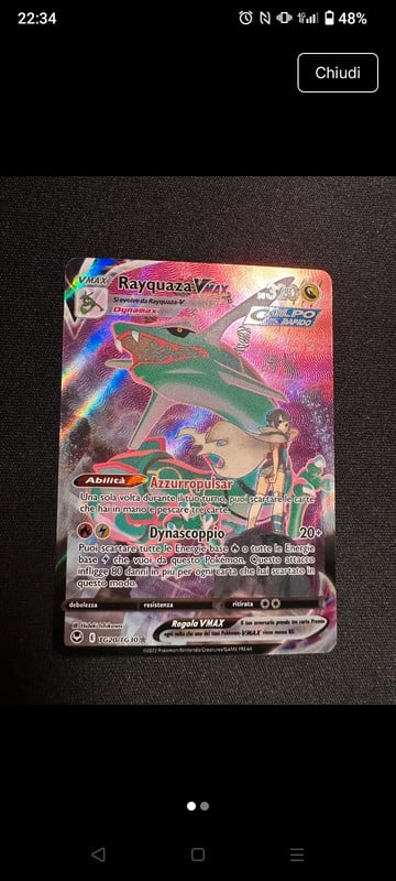 Carta Pokémon Rayquaza vmax tg20/tg30