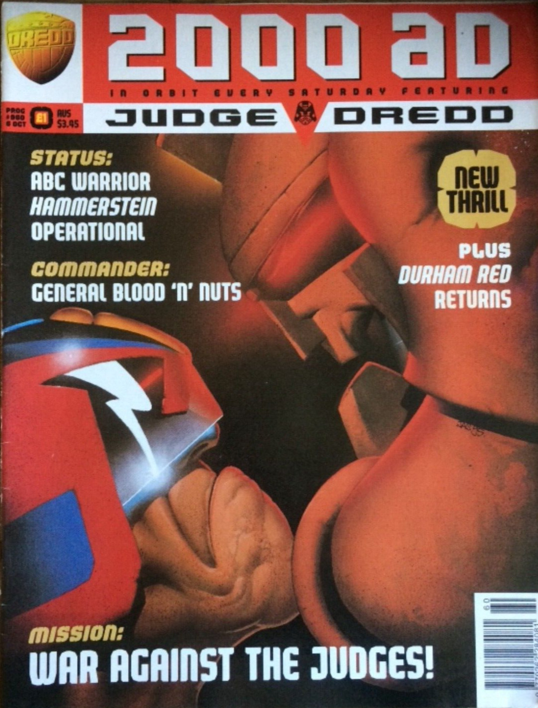 2000 AD Featuring Judge Dredd Magazine issue 960, 6 October 1995.