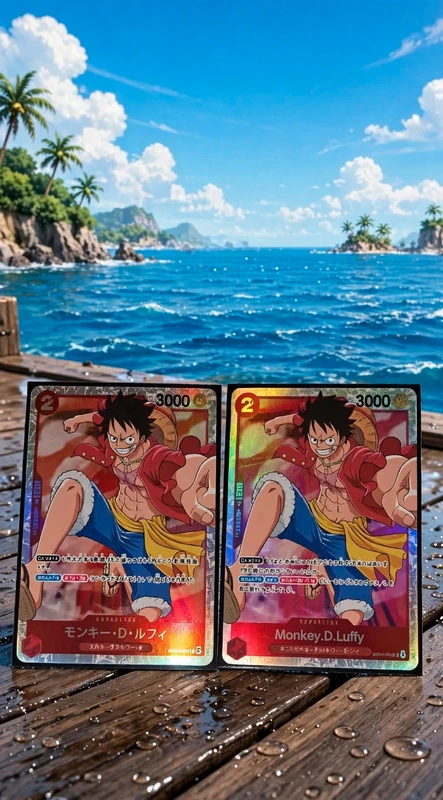 One Piece Card Game - Monkey D. Luffy 2/3000 Holo x2 JP+EN - Mint