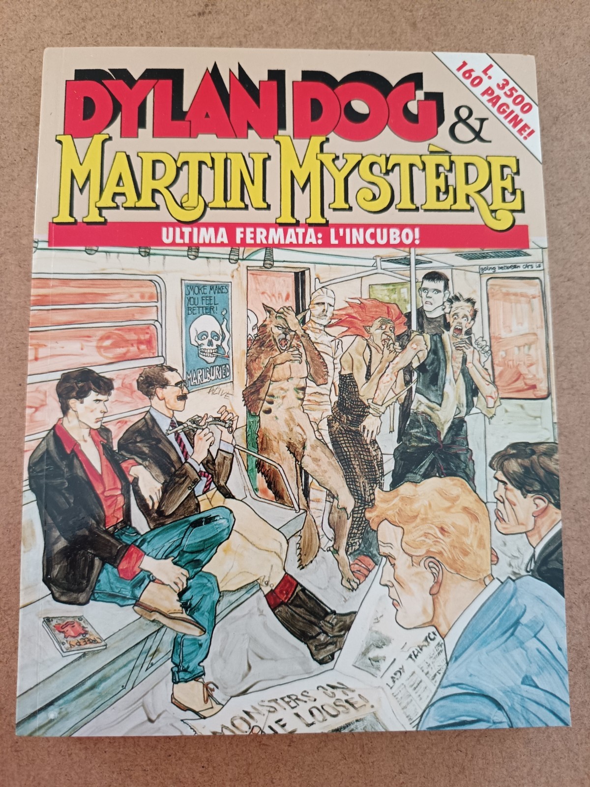 1924A DYLAN DOG & MARTIN MYSTERE 1990 ULTIMA FERMATA L'INCUBO BONELLI ED. OTTIMO