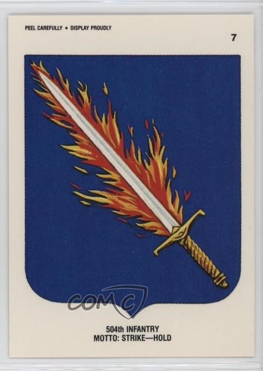 1991 Topps Desert Storm Stickers 504th Infantry #7 1b9b