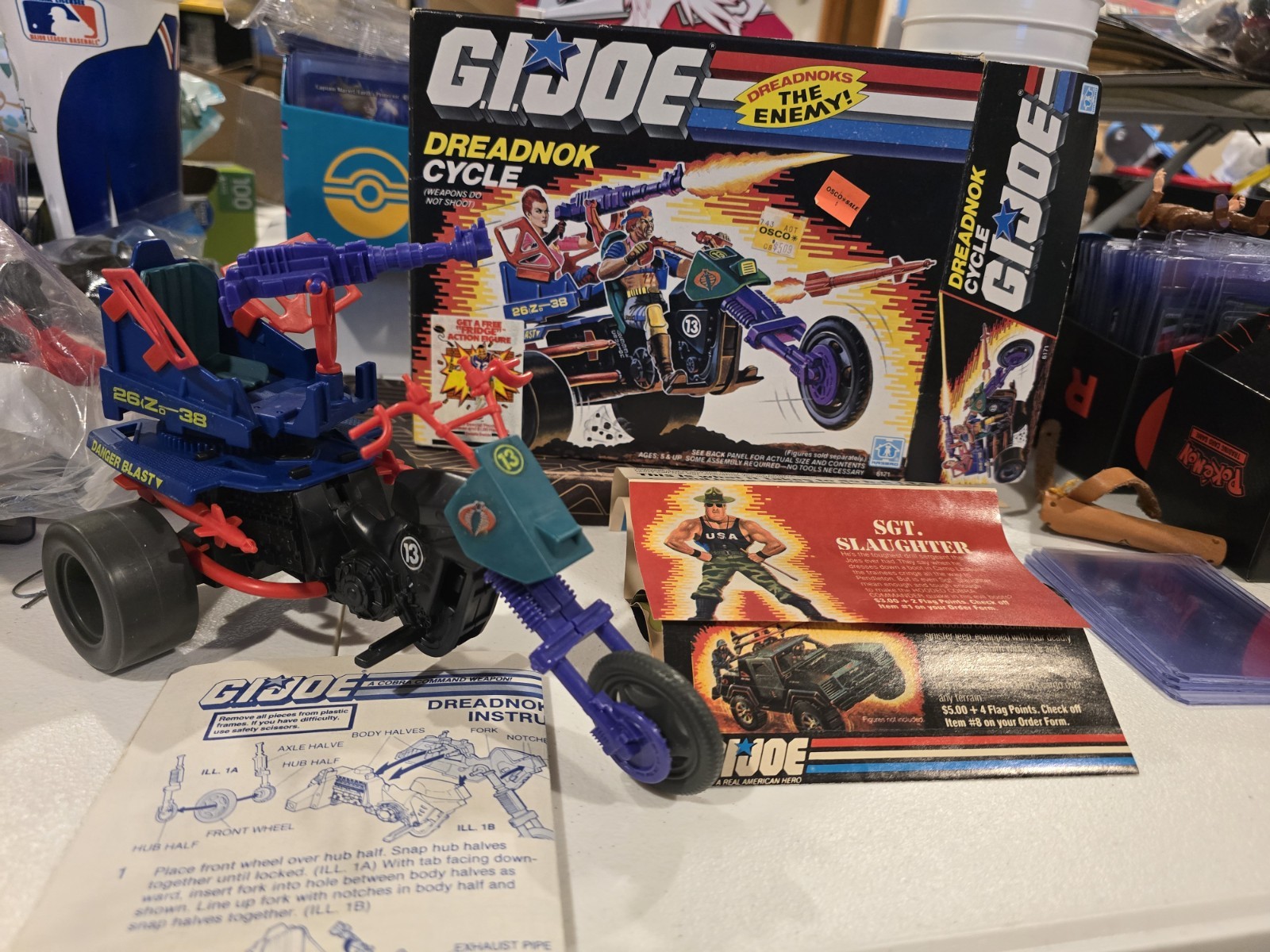 GI Joe Dreadnok Cycle Tri-Cycle 1987 completo con scatola istruzioni inserto Hasbro