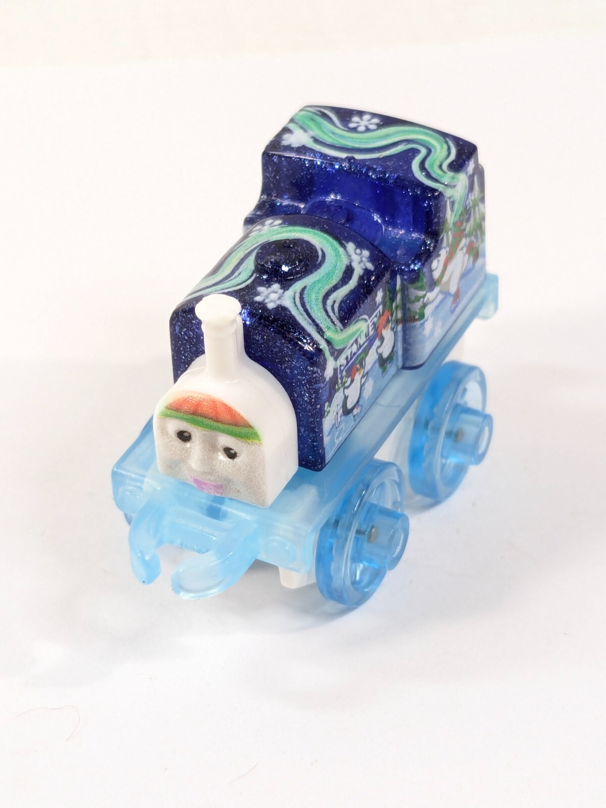 Thomas & Friends train Stanley blue clear snow ice snowflake penguin polar bear