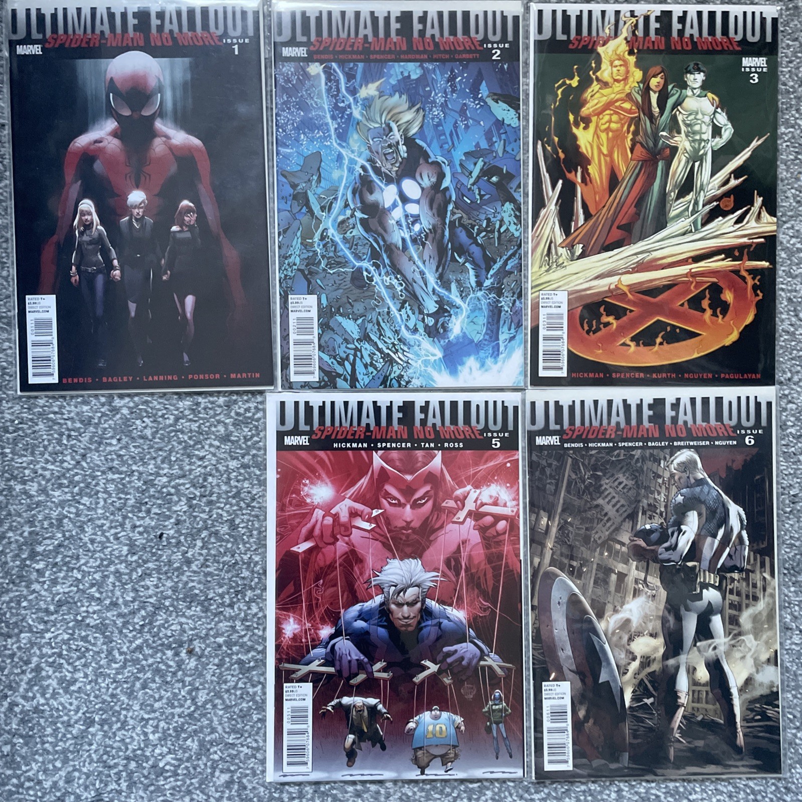 Ultimate Fallout #1 2 3 5 6 Set 2011 -  1st Prints Marvel Comics NM
