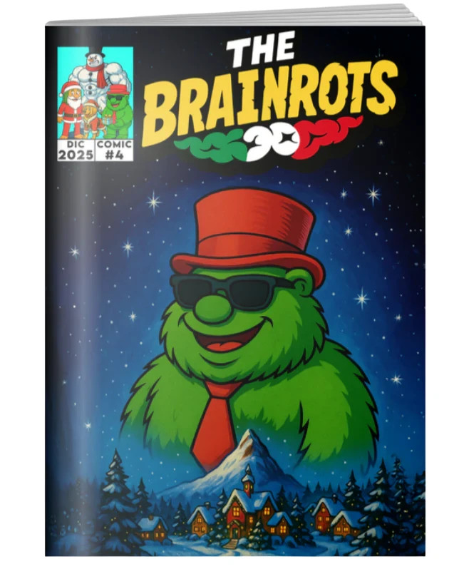 Fumetto THE BRAINROTS Edizione Natale Cover B Personaggi Italian Brainrot Babbo
