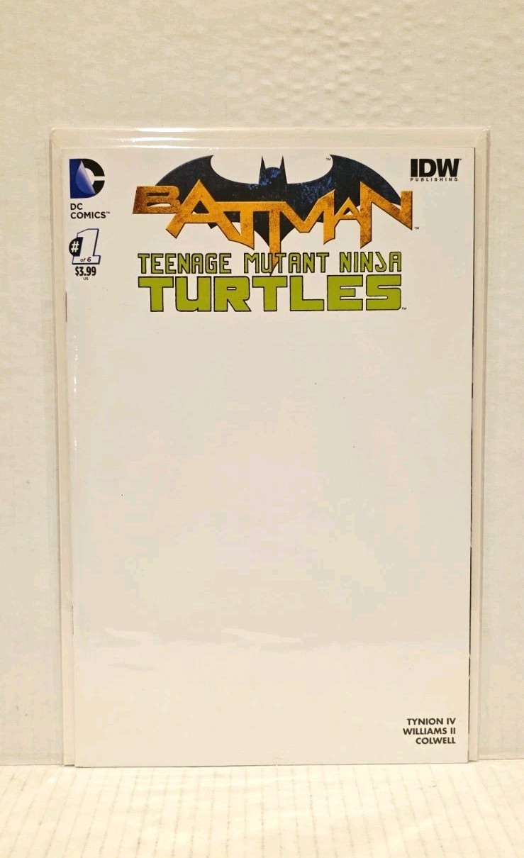 Batman Teenage Mutant Ninja Turtles #1 2016 variante schizzo vuoto DC NM- A7