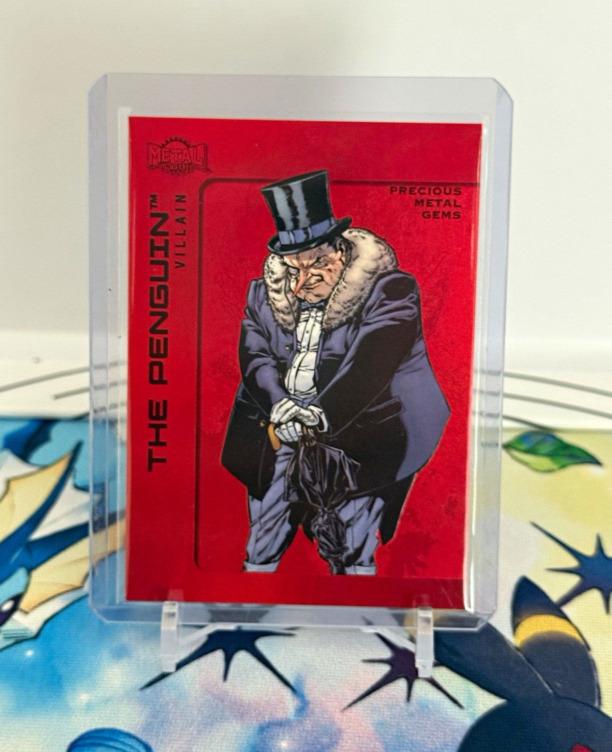 SkyBox 2025 Metal Universe Batman The Penguin #109 Red PMG 024/100