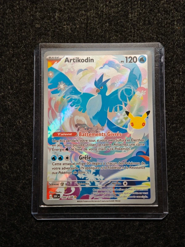 Carte Pokémon Artikodin 30 ans