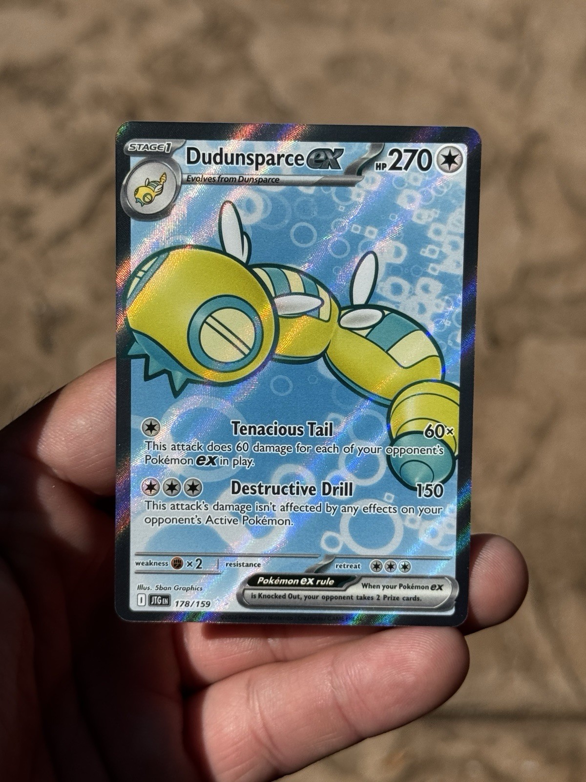 Dundunsparce EX 178/159 Full Art Pokemon Viaggio Insieme quasi nuovo spedizione veloce 