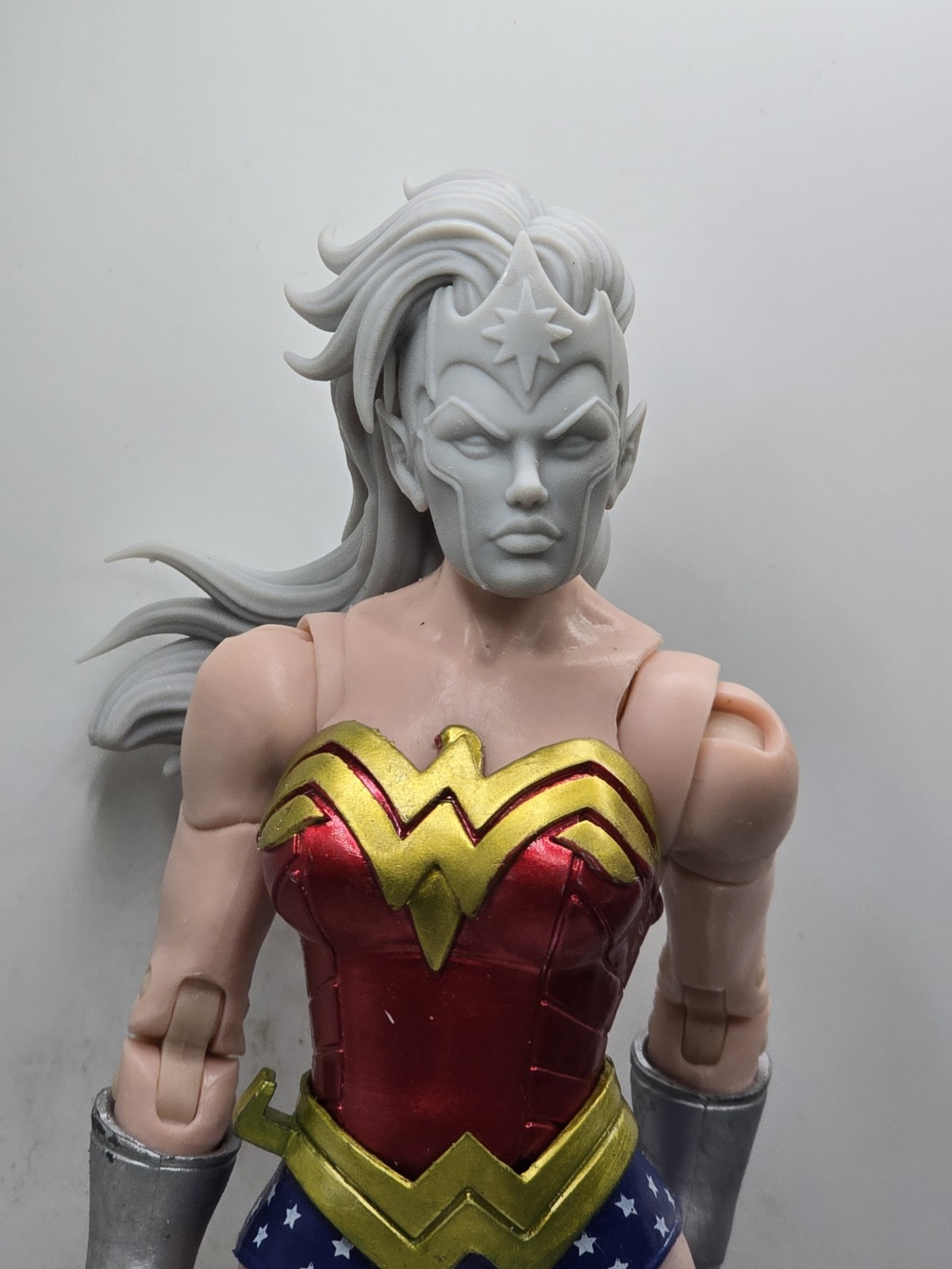 3d Print SAPPHIRE LIGHT DELA PHARON LARGE HEAD   1/10 7" Select DC Multiverse 