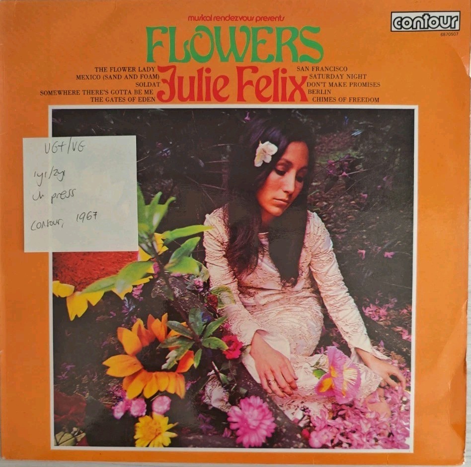 Julie Felix Flowers Vinyl Record VG+/VG 6870507 1967