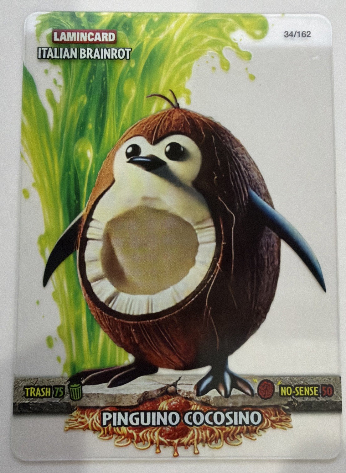 2025 Lamincard Rosso Cervello Italiano 1° Edizione Pinguino Cocosino 34/162