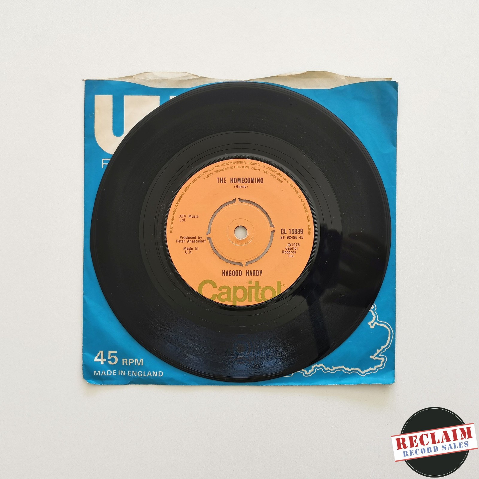hagood hardy - the homecoming 7" vinyl record VG