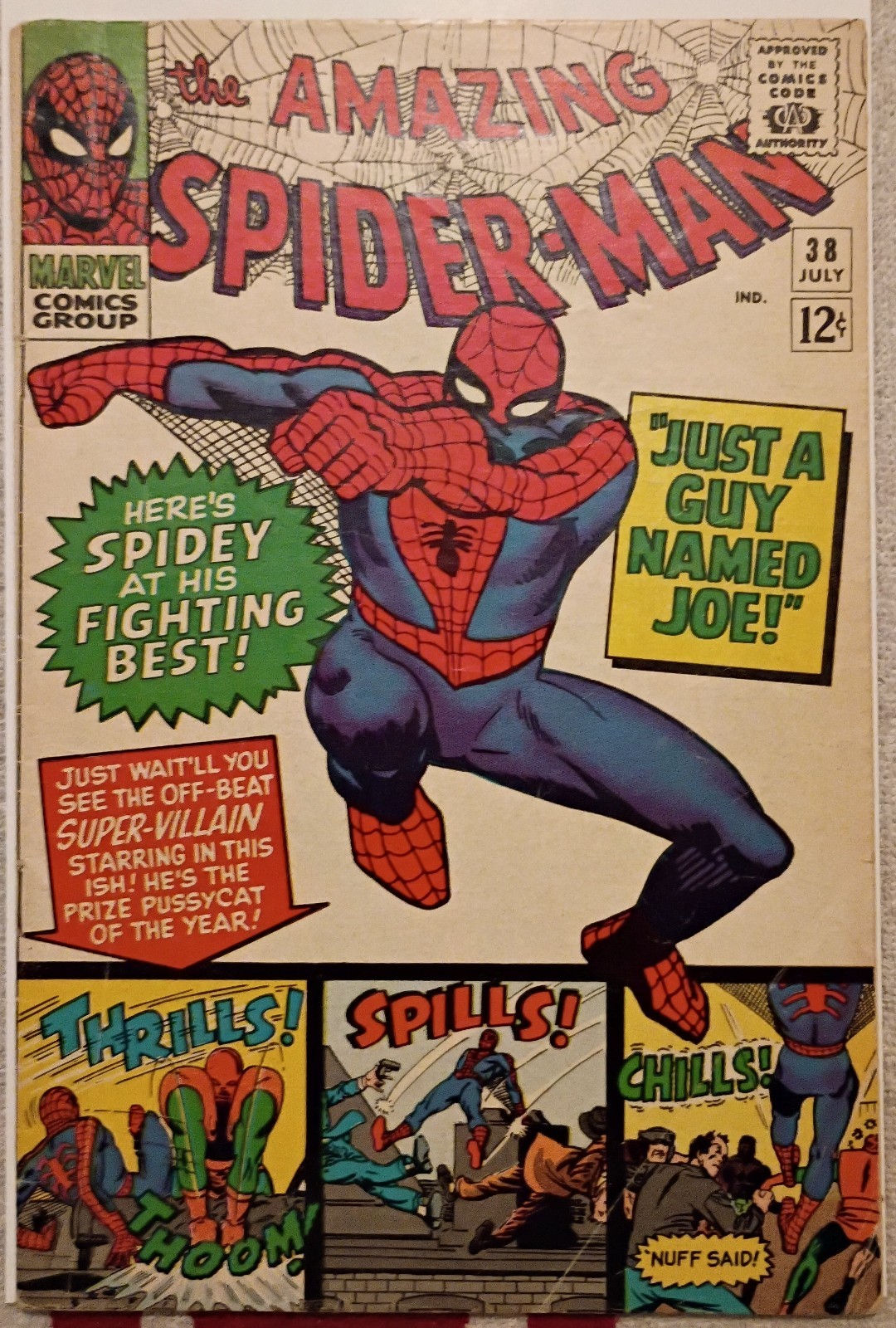 The Amazing Spider-man # 38 July 1966 Estimated grade 5.5Final Steve Ditko issue
