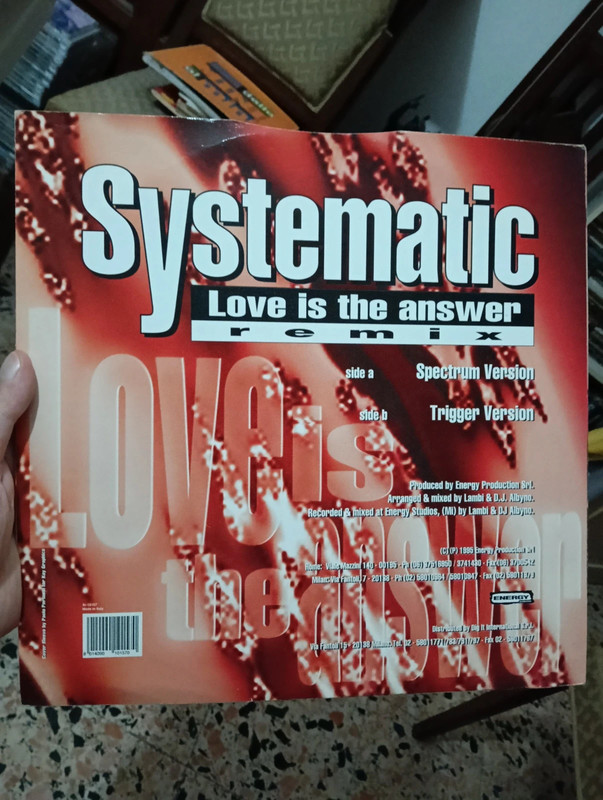 Vinile 12" Systematic - Love Is The Answer Remix