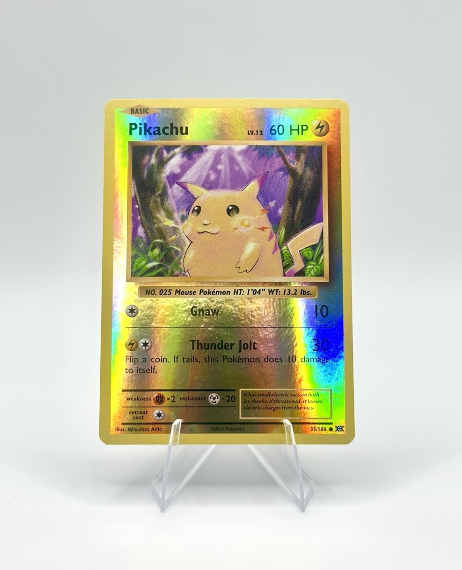 Carta Pokemon Pikachu 35/108 Reverse Holo XY Evoluzioni NM