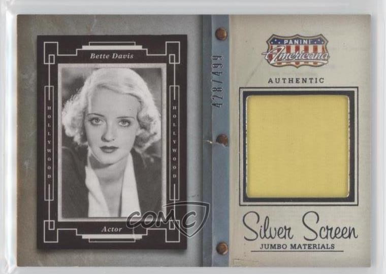 2015 Panini Americana Silver Screen Materials Jumbo /499 Bette Davis #SJ-BD 0v1