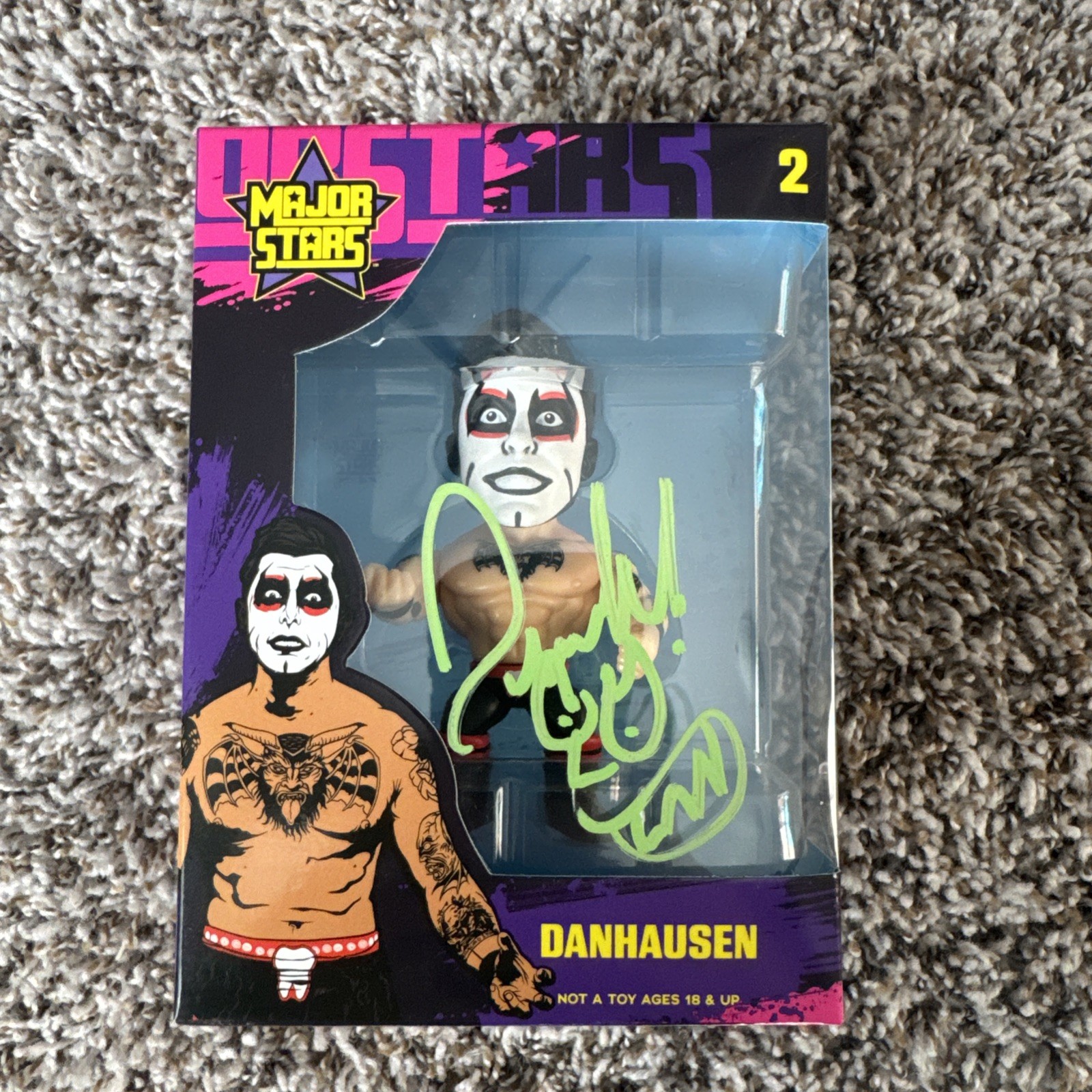 Collect Major Stars Danhausen Autographed WWE HIGHSPOTS COA