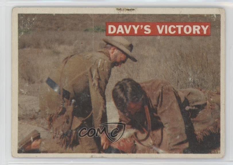 1956 Topps Serie 1 Davy Crockett Davy's Victory (Grey Stock Back) #48 0i4g