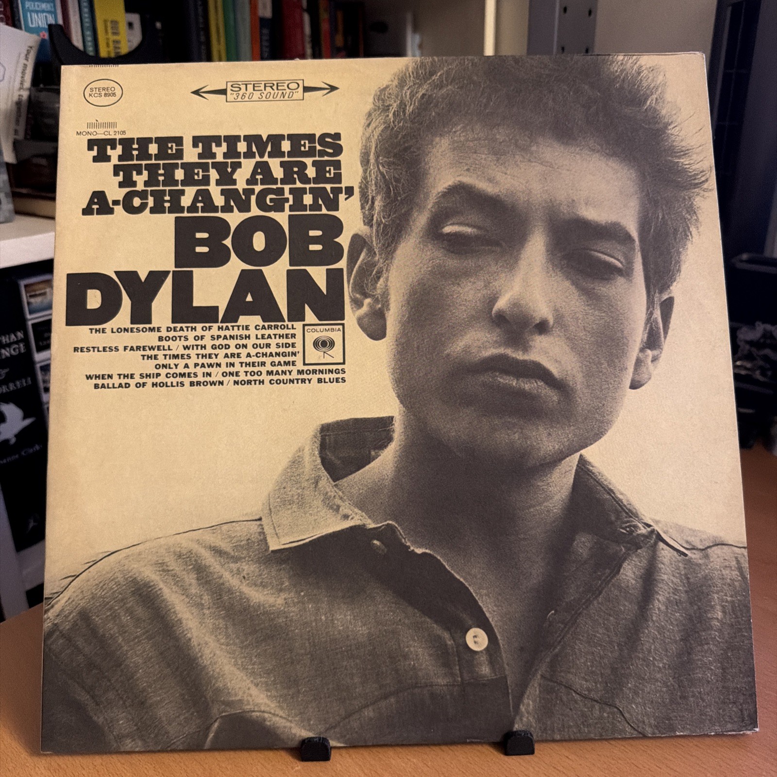 Bob Dylan The Times They Are A-Changin' Vinyl Record 1964 KCS-8905 2-Eye Stereo