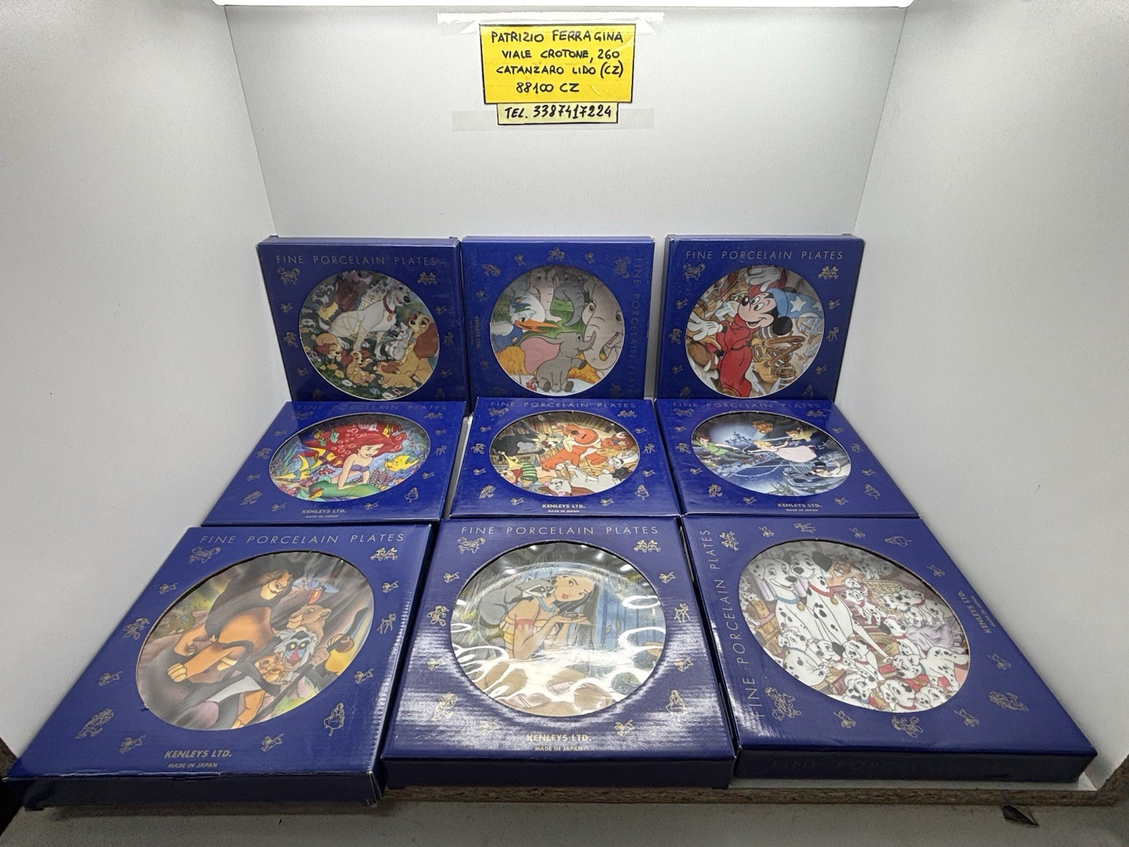 9 PIATTI WALT DISNEY KENLEYS LTD: TOPOLINO FANTASIA, DUMBO, SIRENETTA E ALTRI