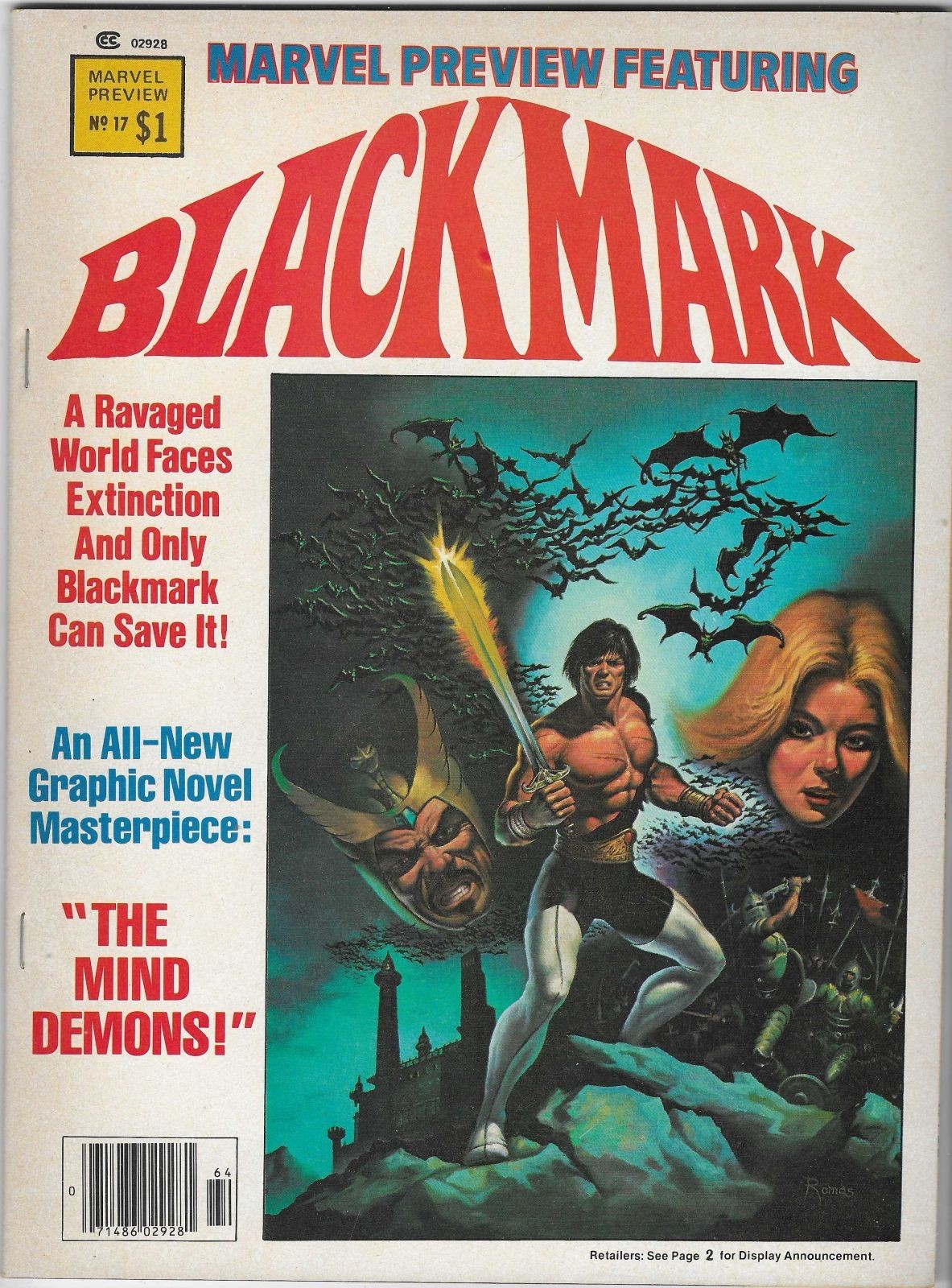 MARVEL PREVIEW #17 WINTER 1979! (BLACKMARK)! VF/NM CONDITION! MARVEL CLASSIC!
