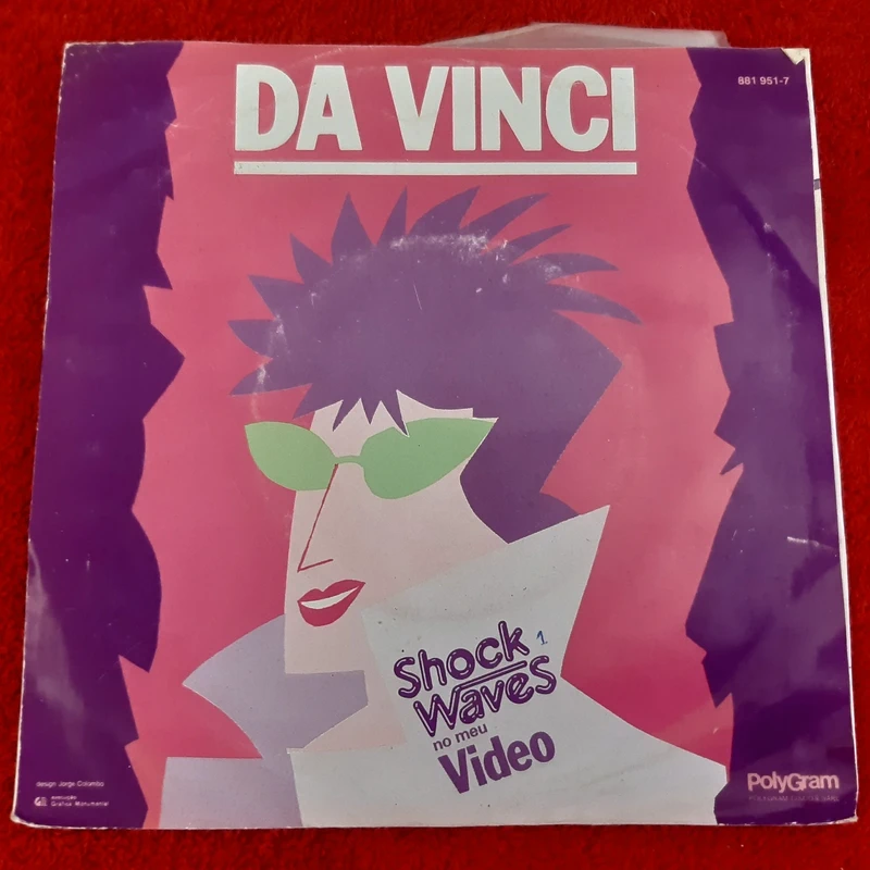 Disco Vinil Single Promo Da Vinci - Shock Waves no meu Video / Momentos de Paixão