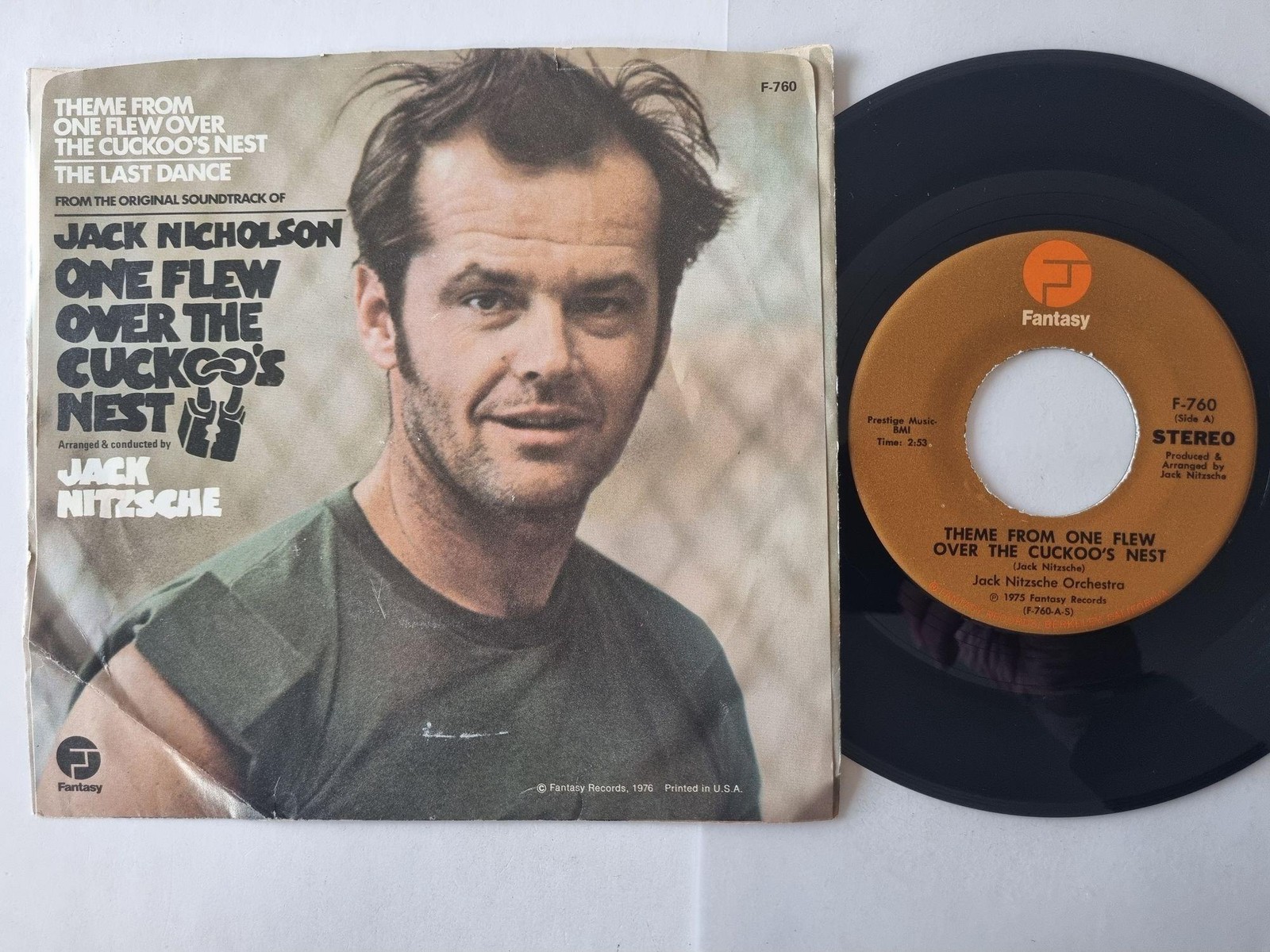 Jack Nitzsche Orchestra - One Flew Over The Cuckoo's Nest 7'' Jack Nicholson