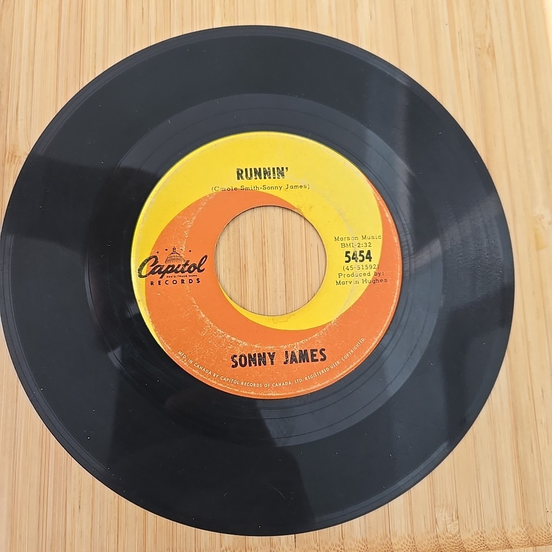 Sonny James Runnin' 7" *BUY 2 GET 1 FREE* Vinyl Only