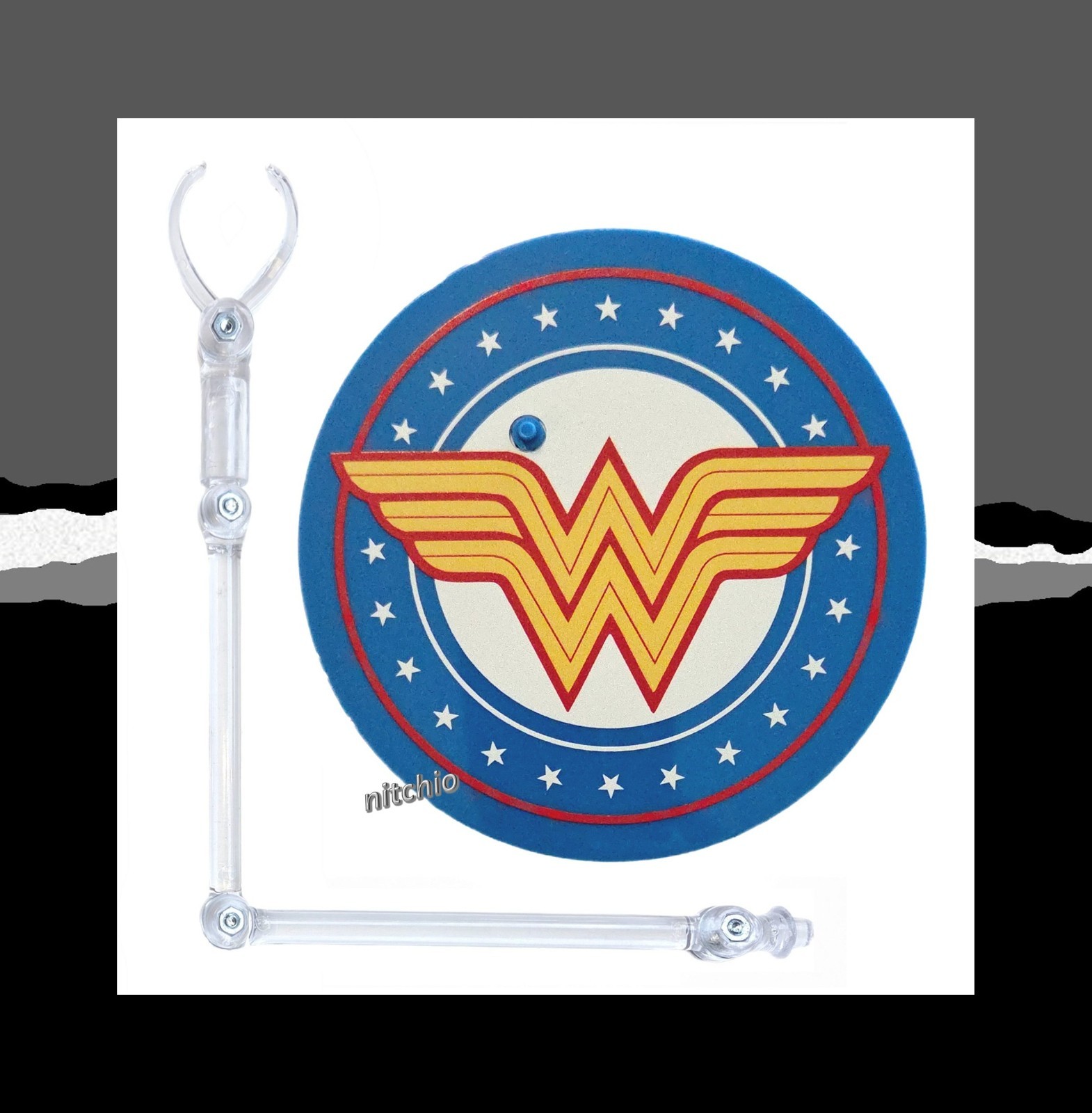 Mezco One:12 Wonder Woman Classic - BASE ESPOSITORE E POSING POST REGOLABILE 1/12