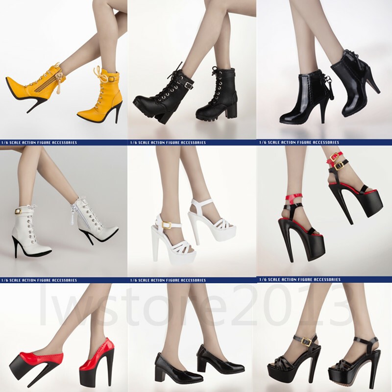 Scarpe tacco alto scala 1/6 fondo rigido modello toycentre fit 12" figura corpo giocattolo