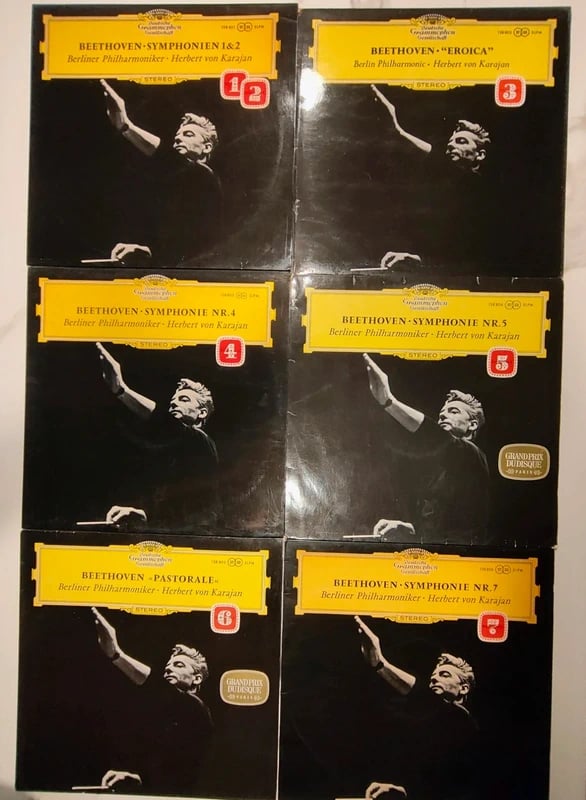 6 dischi - karajan beethoven - sinfonie