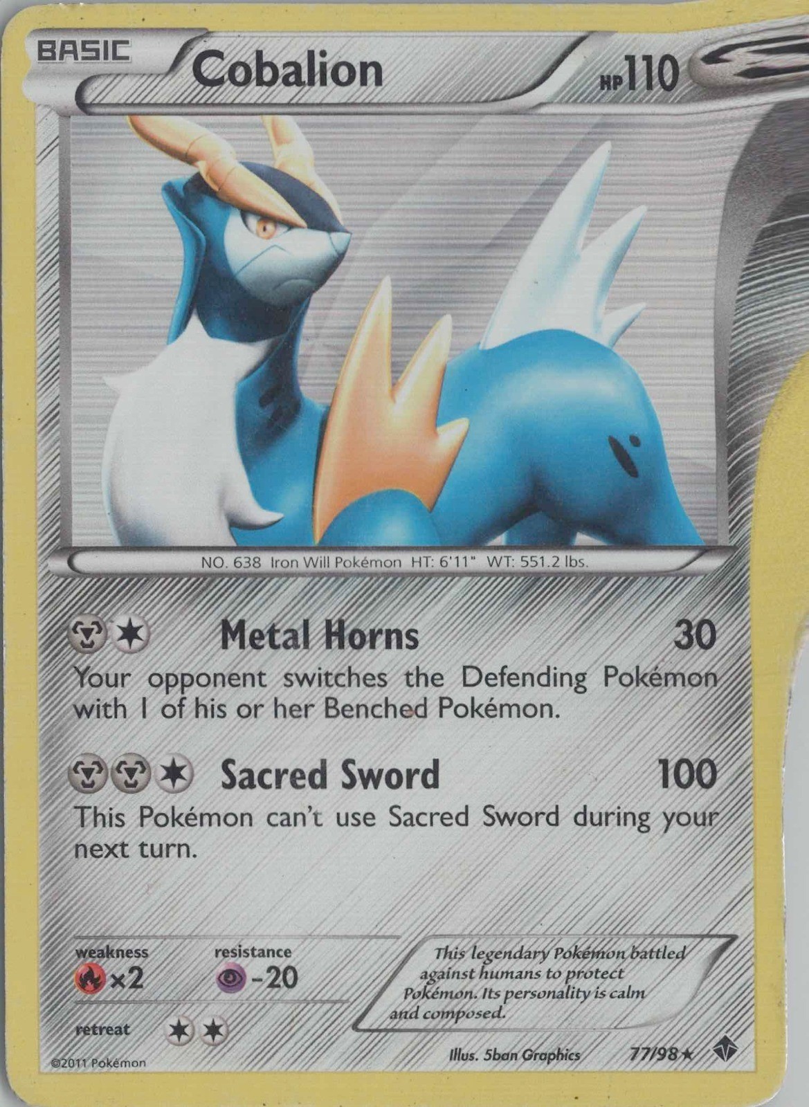Cobalion Holo Raro Poteri Emergenti 77/98 quasi nuovo