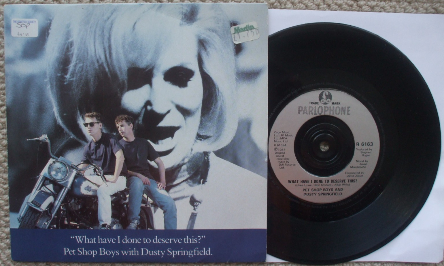 Pet Shops Bys / Dusty Springfield - What Have I Done To Deserve This - EX- 45