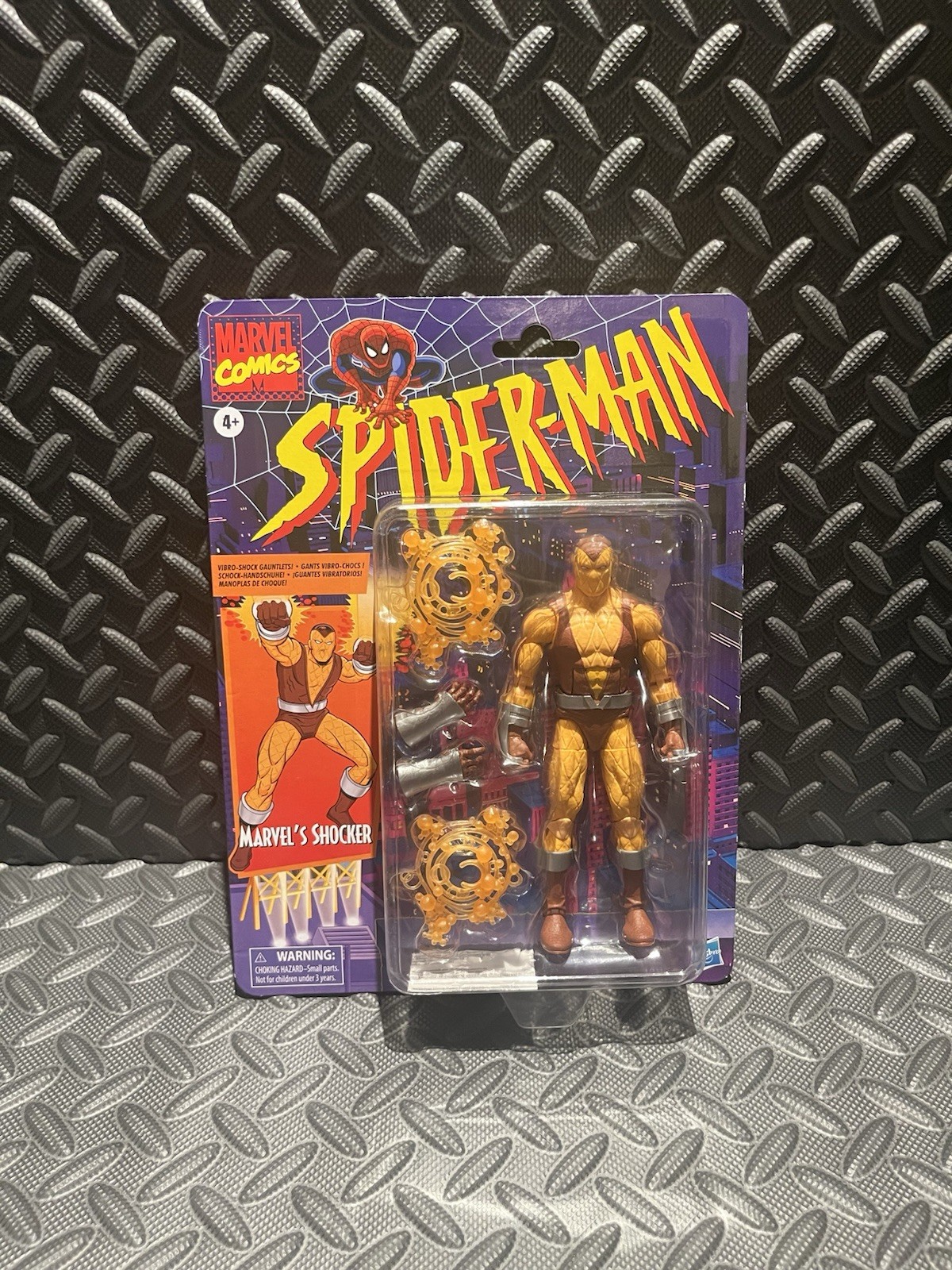 Modellino Marvel Legends Spiderman Retro Shocker nuovo su cartoncino