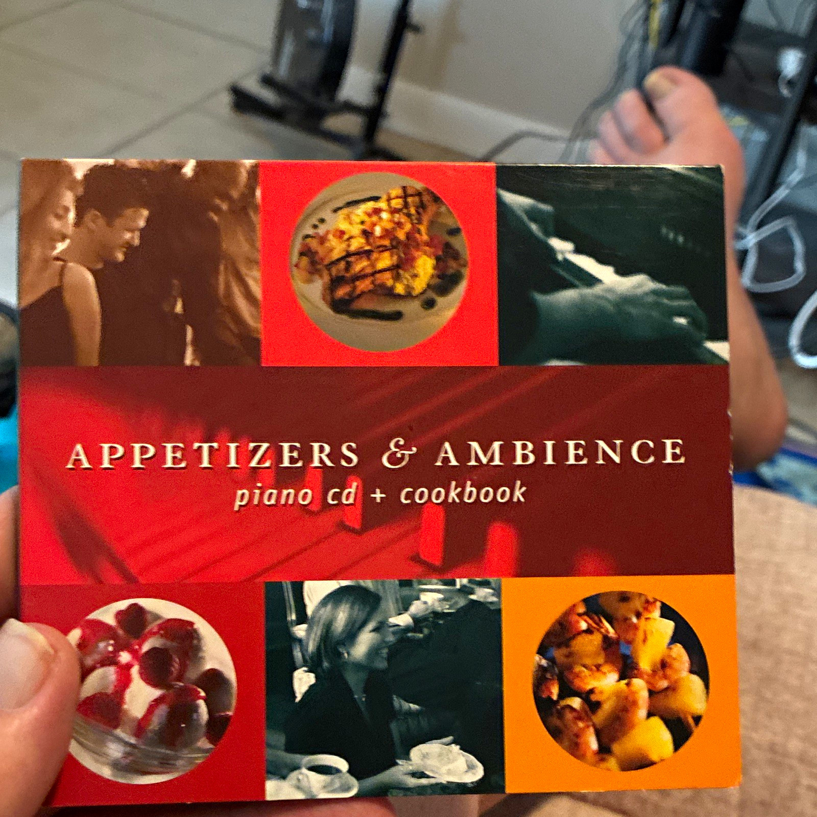 Kevin Rhoads Appetizers & Ambience CD Album Piano Instrumental w/ Cookbook 2001