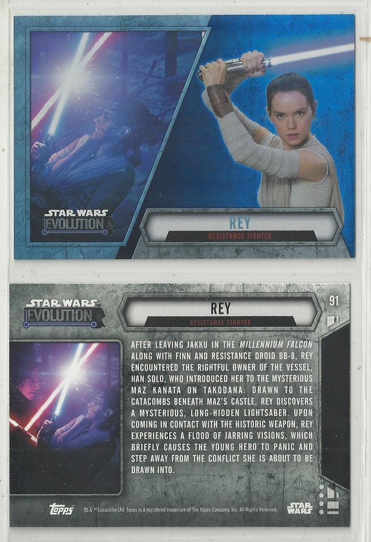 2016 Star Wars Evolution (Topps) BLUE FOIL "Parallel" Base Trading Card #91