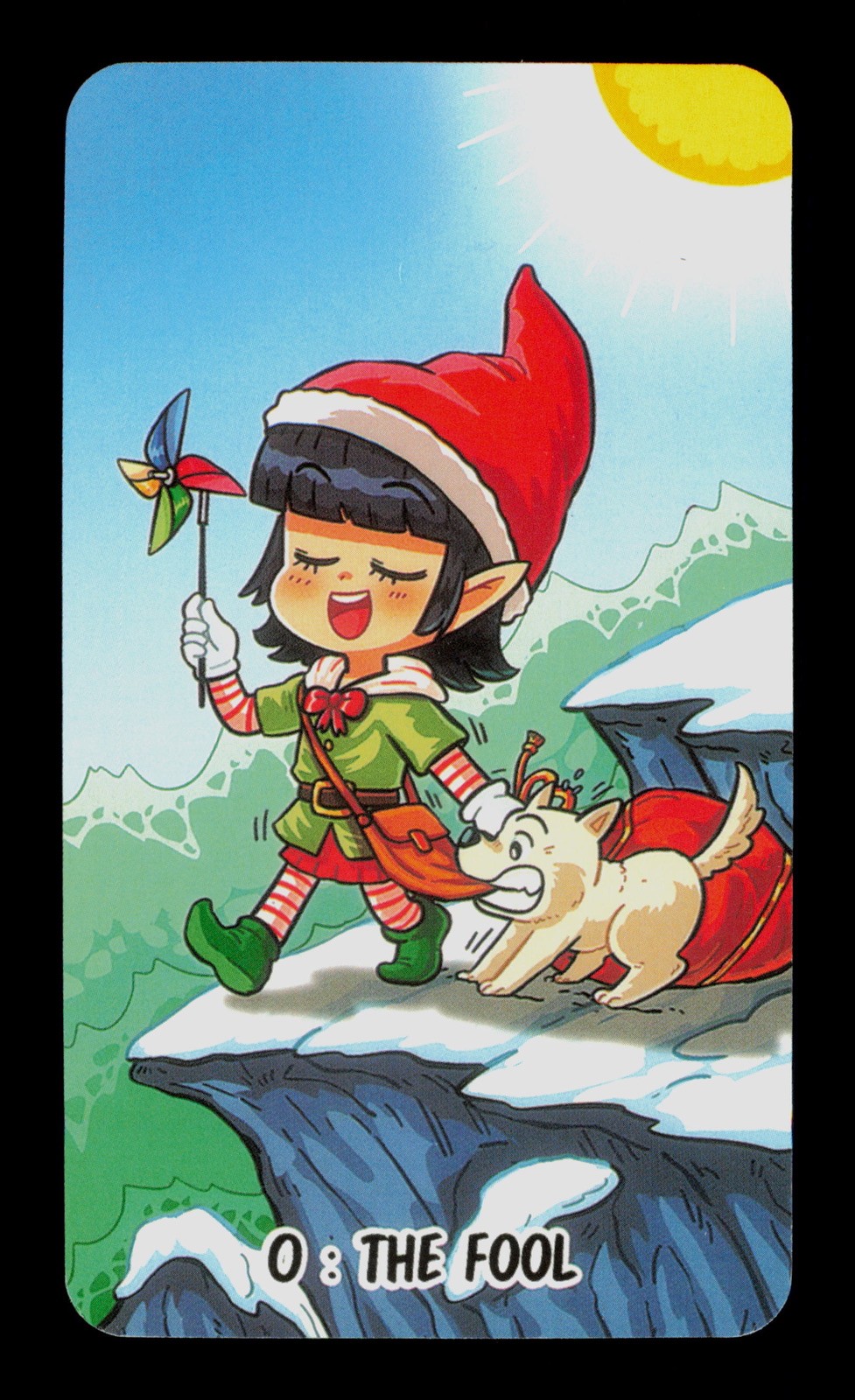 0: The Fool X'Mas Elf Christmas Land Tarot Card Single