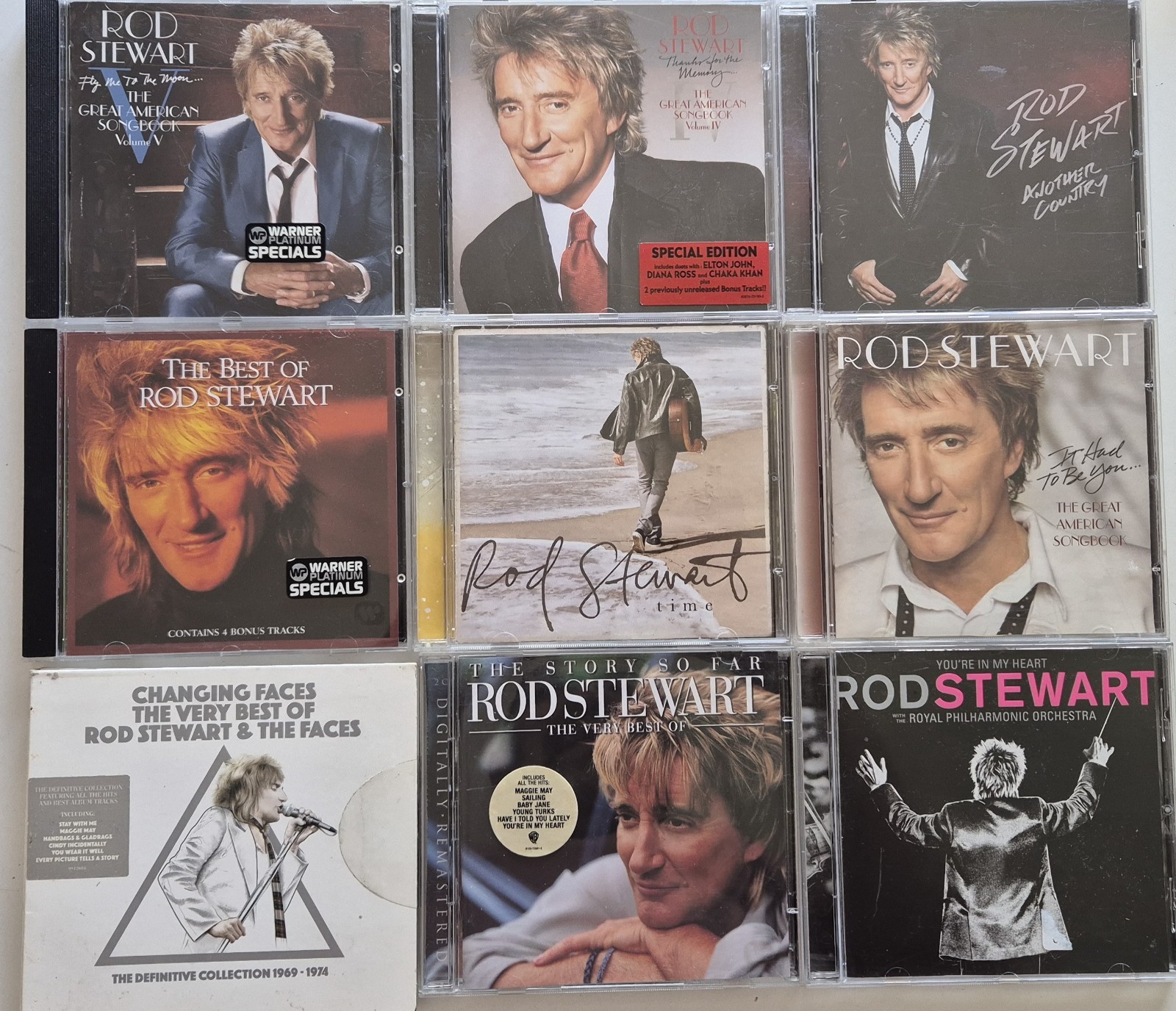 Rod Stewart Faces 9 x CD Album Bundle Please See Photos For Titles