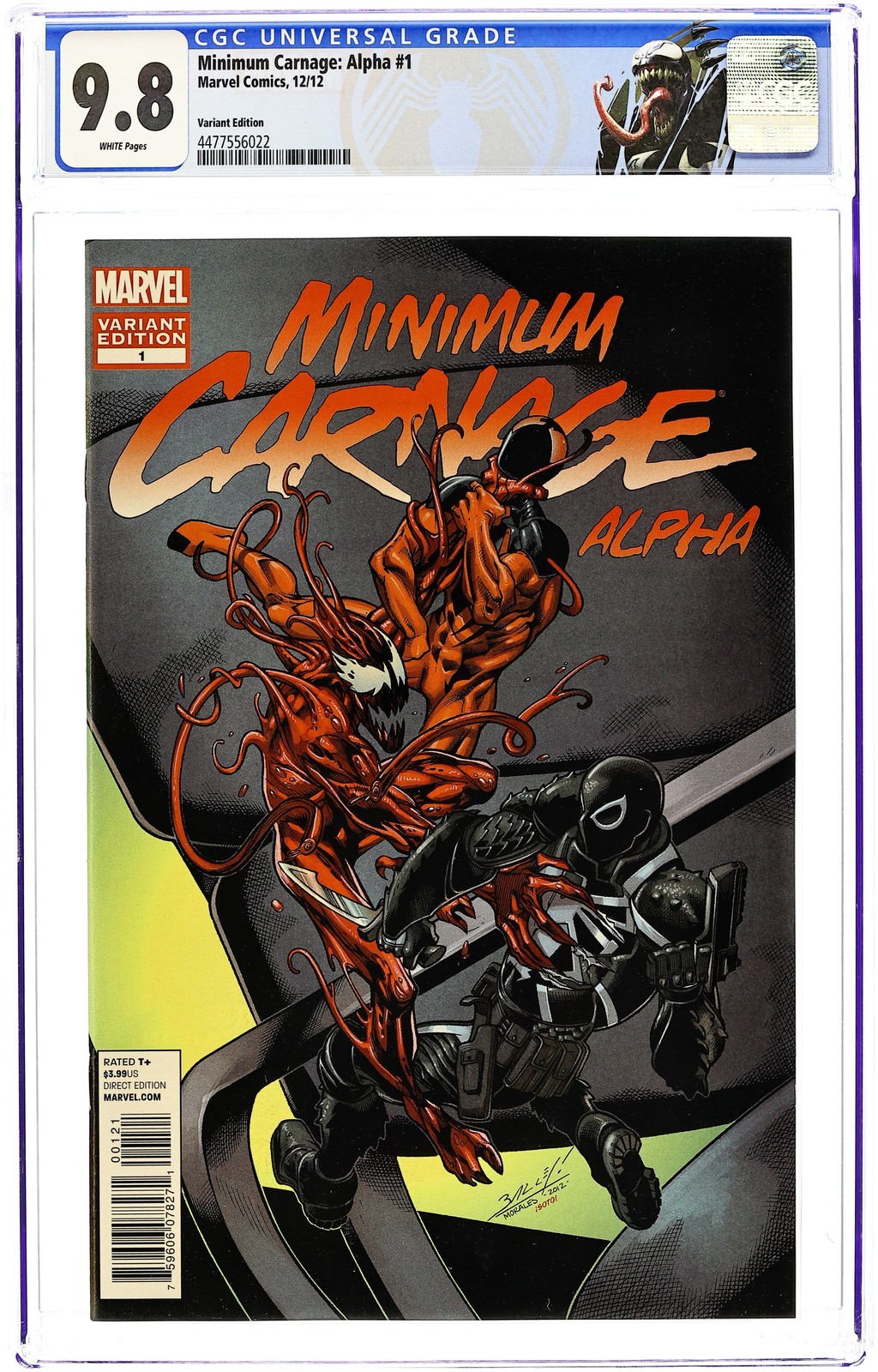 Minimum Carnage Alpha 1B Bagley 1:25 Variant CGC 9.8 2012 4477556022