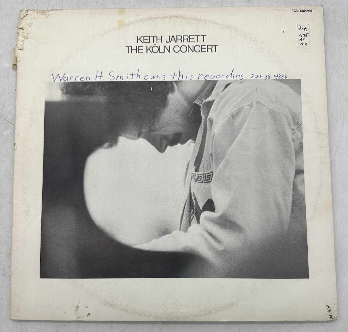 Keith Jarrett The Köln Concert (Koln) ECM Records ECM 1064/65 EX