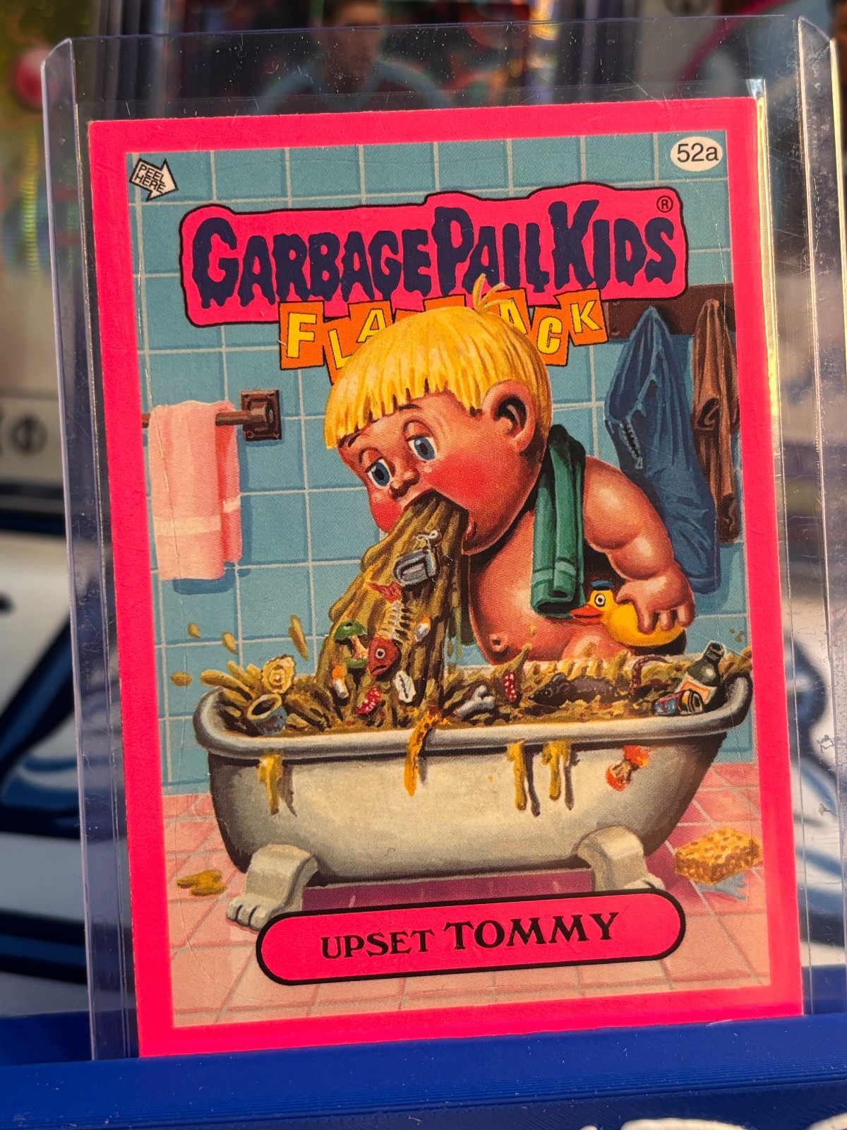 2011 Topps Garbage Pail Kids Flashback Series 3 Upset Tommy Hot Pink #52a