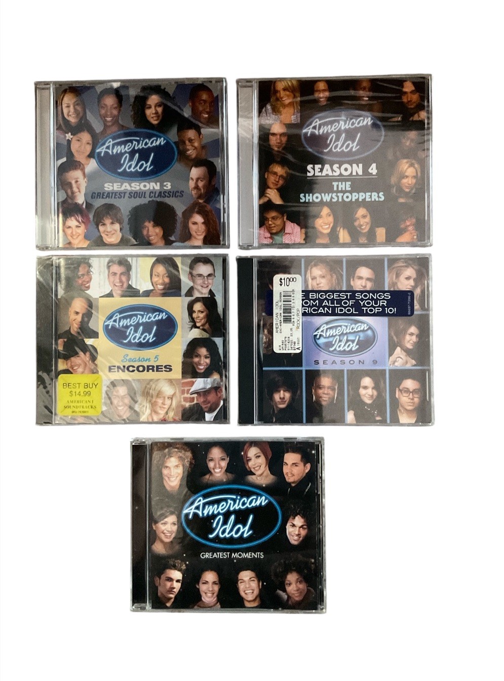 American Idol 5 CD Lot Various Artists Season 3 4 5 9 Greatest Moments Sealed