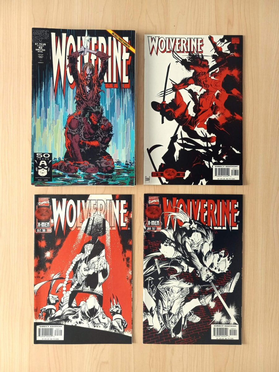 Wolverine Marvel Comics lotto 22 numeri anni 90 #72 con trading card X-Men