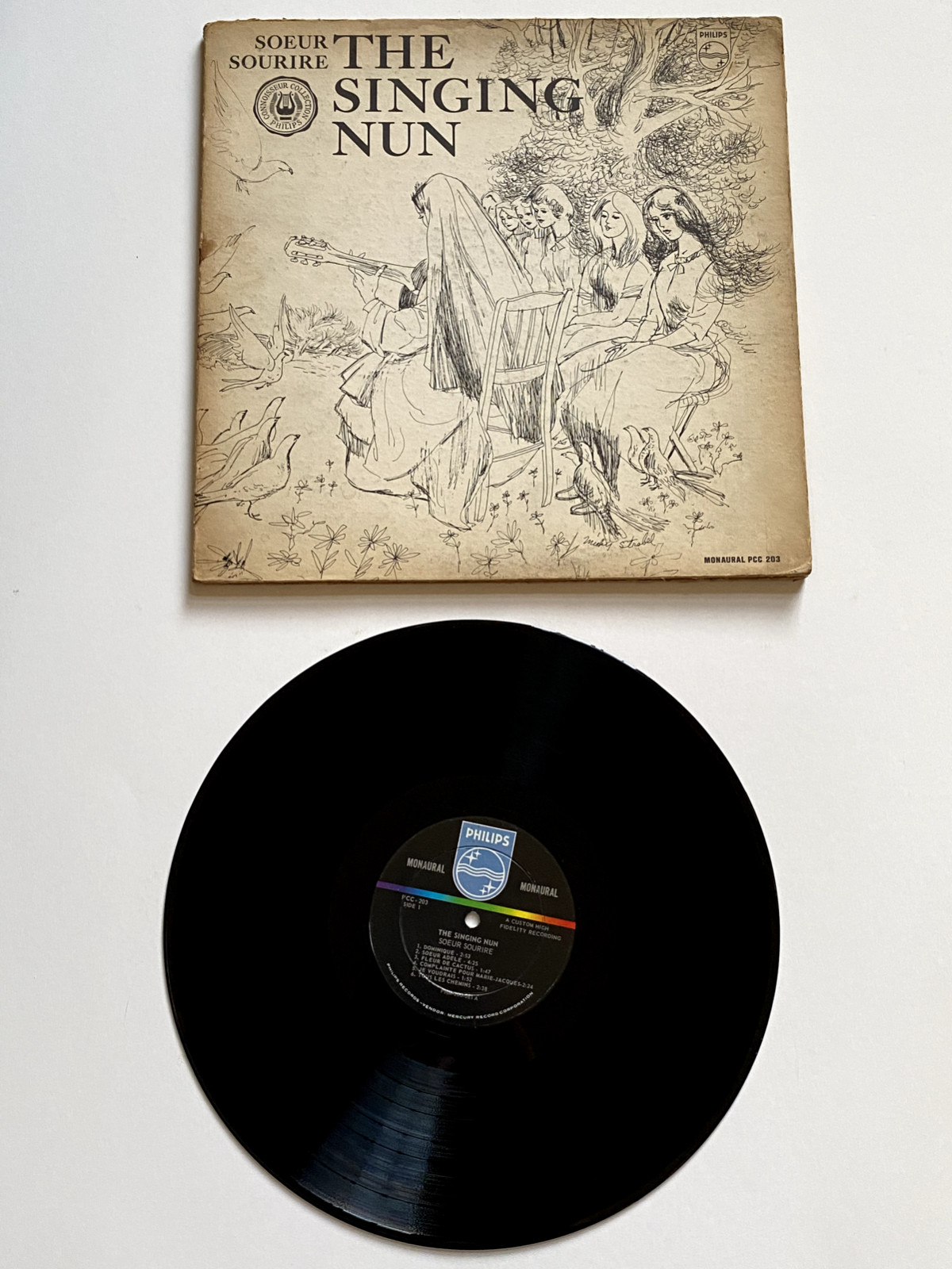 SOEUR SOURIRE The Singing Nun 1963 Vinyl LP Philips PCC-203, Fast Shipping,