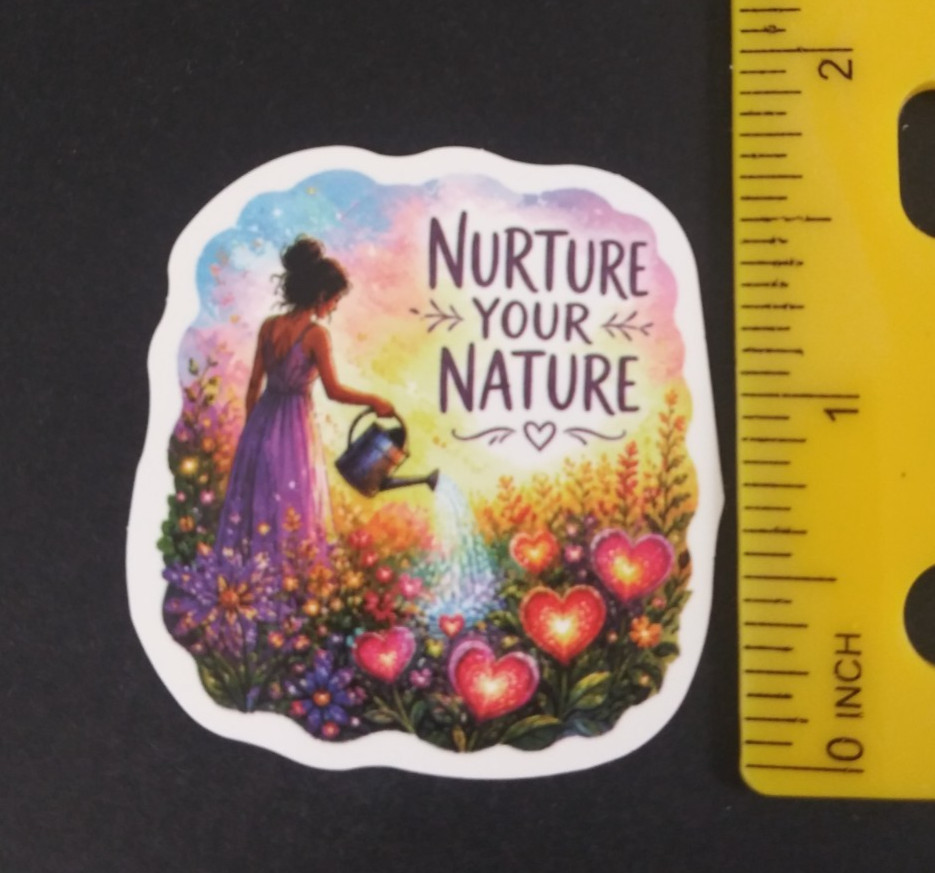 Nurture Your Nature Inspirational Sticker (B)